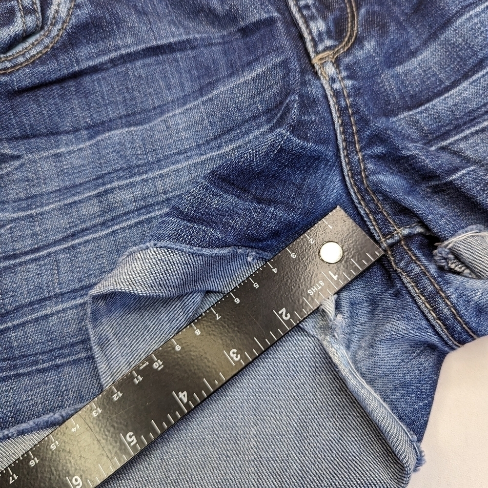 Kut From The Kloth Shorts Womens 6 Denim Mid Rise Jean Dark Wash Cuffed 2 Inch - Picture 14 of 14